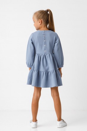 Детское платье Stimma Яффа. Это однотонное детское платье из ткани интерлок с за. . фото 3