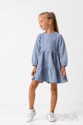 Детское платье Stimma Яффа. Это однотонное детское платье из ткани интерлок с за. . фото 1