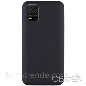 Чехол Silicone Cover Full without Logo (A) для Xiaomi Mi 10 Lite (Черный / Black. . фото 1