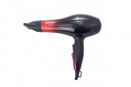 Фен для укладки волос Gemei GM-1719 1500W Black/Red
Качественный бытовой фен для. . фото 2