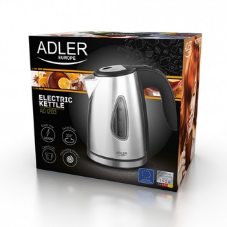 Электрочайник Adler AD 1203 1 л Серебро
Классический литровый электрический чайн. . фото 10