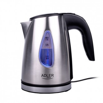 Электрочайник Adler AD 1203 1 л Серебро
Классический литровый электрический чайн. . фото 3