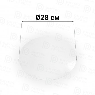 Подложка для торта из ламинированного картона белого цвета, диаметром 280 мм пре. . фото 4