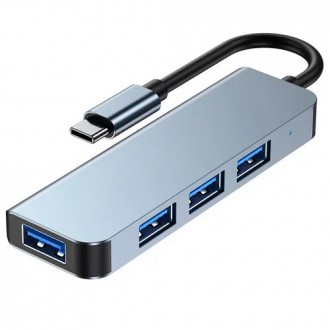 USB 3.1 Type-C хаб розгалужувач на 4x USB 3.0/USB 2.0, BC1.2, метал. Рівне. фото 1 USB 3.1 Type-C хаб розгалужувач на 4x USB 3.0/USB 2.0, BC1.2, метал. Рівне. фото 1