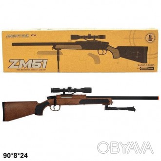 Детская игрушечная снайперская винтовка ZM51W
Снайперская винтовка CYMA ZM51W со. . фото 1