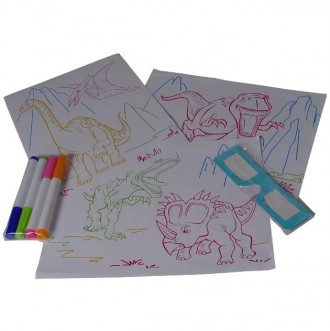 Магическая 3d доска для рисования YiMa Toys YM 191 ДинозаврДоска для рисования 3. . фото 4