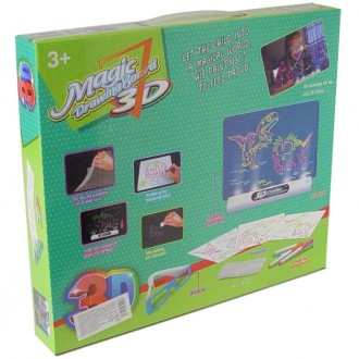 Магическая 3d доска для рисования YiMa Toys YM 191 ДинозаврДоска для рисования 3. . фото 3