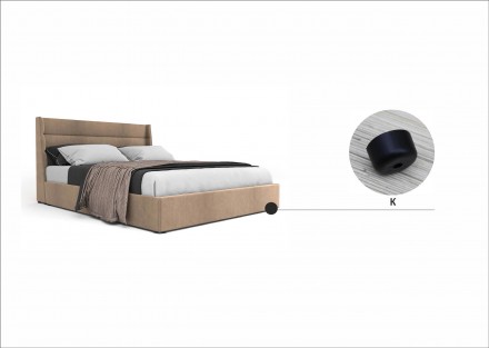 
Односпальне ліжко Остін з підйомним механізмом 80x200 притягує погляд завдяки с. . фото 8