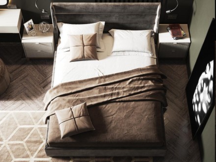 
Односпальне ліжко Остін з підйомним механізмом 80x200 притягує погляд завдяки с. . фото 3