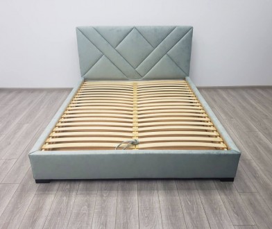 
Односпальне ліжко Стелла з підйомним механізмом 120x200 оздоблене геометричними. . фото 3