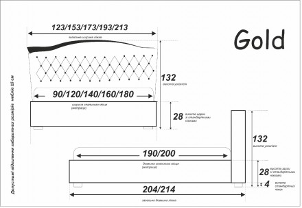 
Односпальне ліжко Голд з підйомним механізмом 120x200 своєю королівською вишука. . фото 10