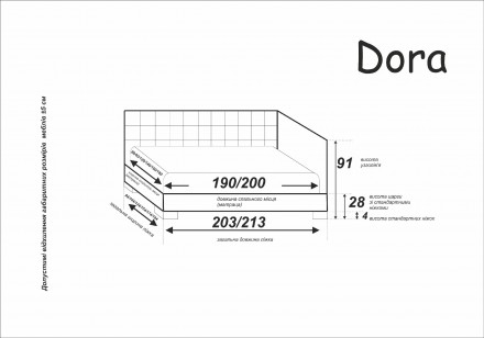 
Односпальне ліжко Дора з підйомним механізмом 90x200 поєднує у собі два дизайни. . фото 7