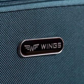 
Малый тканевый польский чемодан под ручную кладь на двух колесах Wings 1601 изг. . фото 6