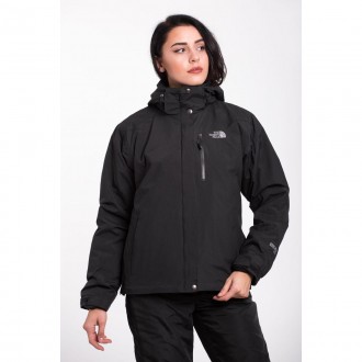 Женская горнолыжная куртка The North Face (3в1) чёрного цвета, — состоит и. . фото 2