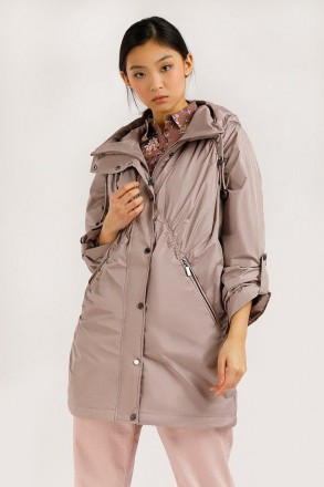 Женская демисезонная куртка Finn Flare со скрытой застежкой на молнию и кнопки. . . фото 2