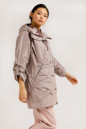 Женская демисезонная куртка Finn Flare со скрытой застежкой на молнию и кнопки. . . фото 5