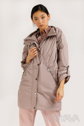 Женская демисезонная куртка Finn Flare со скрытой застежкой на молнию и кнопки. . . фото 1