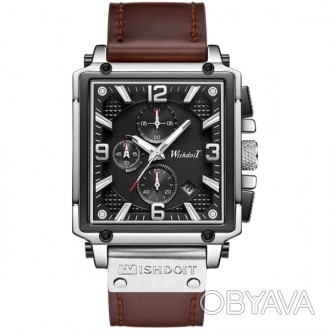 
У подарунок запасний чорний ремінець!WishDoIt - новий бренд чоловічого годинник. . фото 1
