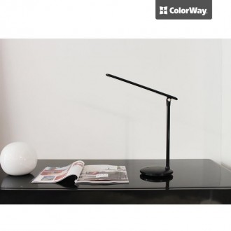 Настольная светодиодная лампа ColorWay со встроенным аккумулятором. Стильный диз. . фото 7