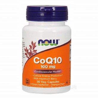 Коэнзим Q10 С Боярышником, CoQ10 with Hawthorn Berry, Now Foods, 100 мг, 30 Капс. Київ. фото 1 Коэнзим Q10 С Боярышником, CoQ10 with Hawthorn Berry, Now Foods, 100 мг, 30 Капс. Київ. фото 1