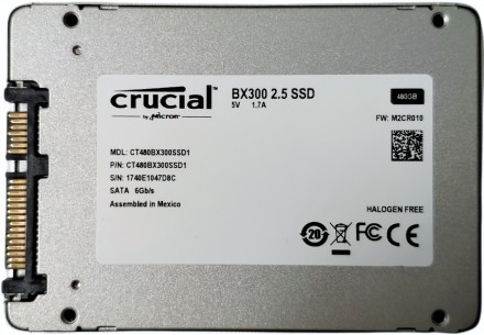 
Твердотельный накопитель SSD 480GB SATA III 3D MLC 2.5" Crucial BX300 CT480BX30. . фото 3