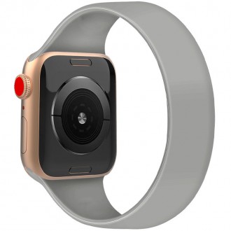 Ремешок Solo Loop для Apple watch 42mm/44mm 170mm (8) (Серый / Mist Blue). . фото 3