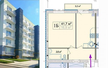 Продаж 1к.кв. 39.кв.м., с.Ходосіївка. Ходосовка. фото 1 Продаж 1к.кв. 39.кв.м., с.Ходосіївка. Ходосовка. фото 1