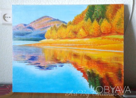 Картина "Золота Осінь", осінній пейзаж, олійний живопис, авторський, н. . фото 1