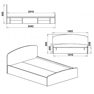 Ліжко "Ніжність"-140 МДФ може бути виготовлене в різних кольорах, тому чудово пі. . фото 3