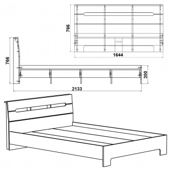 Ліжко Стиль 160 Компаніт - зручні та практичні меблі для дому, що характеризують. . фото 3