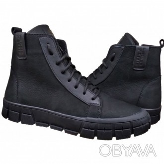 
 Ботинки выполнены из натуральной кожи нубук гидрофобный чёрного цвета, с влаго. . фото 1