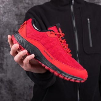 
 Крутые мужские ботинки Булл Вотерпруф (красные) изготовлены из текстиля с вста. . фото 3