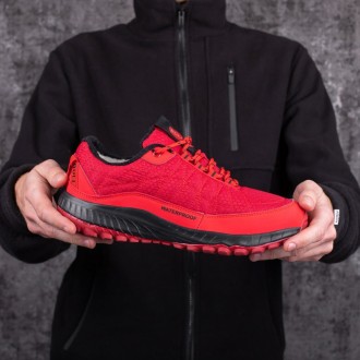 
 Крутые мужские ботинки Булл Вотерпруф (красные) изготовлены из текстиля с вста. . фото 2