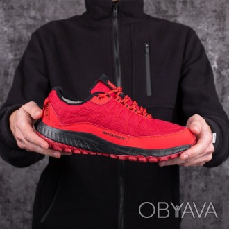 
 Крутые мужские ботинки Булл Вотерпруф (красные) изготовлены из текстиля с вста. . фото 1