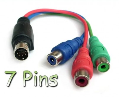 7 контактный разъем S-Video в 3 RCA мама RGB компонент HD конвертер новый !. Дніпро. фото 1 7 контактный разъем S-Video в 3 RCA мама RGB компонент HD конвертер новый !. Дніпро. фото 1