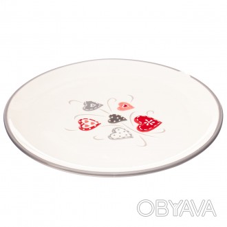 Керамическая тарелка "Love" стильная и в то же время практичная посуда. Тарелка . . фото 1