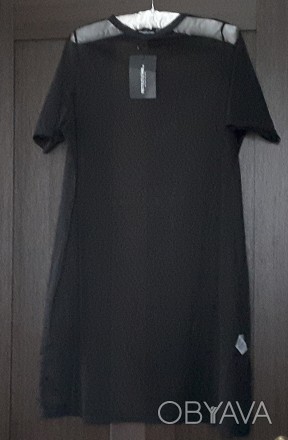 Прозрачное платье - сетка чёрного цвета британского бренда Prettylittlething раз. . фото 1