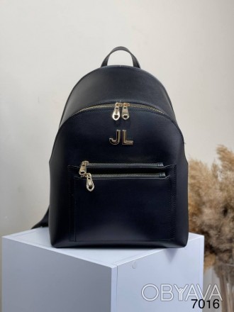 Жіночий рюкзак, из экокожи. Цвет: ЧерныйВысота изделия: 36смШирина иделия: 27,5с. . фото 1