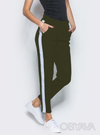 
Женские брюки с лампасами "Modern"
Мега модные женские брюки c широкими белыми . . фото 1