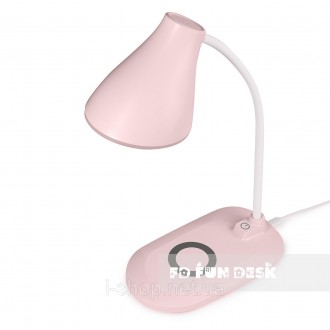 Лампа настольная светодиодная с функцией беспроводной зарядки Fundesk LC6 Pink
 . . фото 2