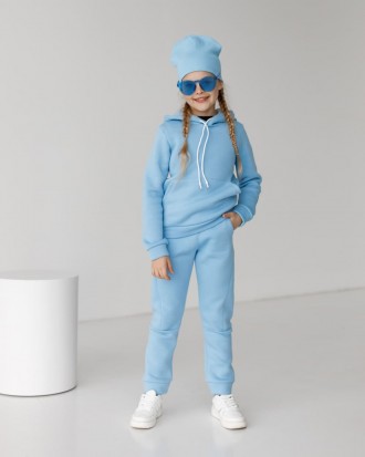 Тёплый спортивный костюм для девочки от 5 лет. Трёхнитка с начёсом (Пенье)Компле. . фото 3
