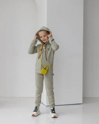 Тёплый спортивный костюм для девочки от 5 лет. Трёхнитка с начёсом (Пенье)Компле. . фото 4