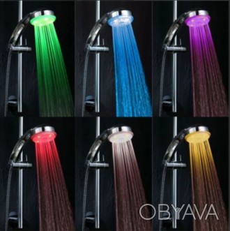 Насадка лейка для душа с подсветкой LED SHOWER, 7 цветов, без батареек.
Светодио. . фото 1