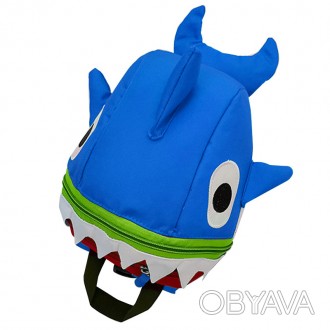 Детский рюкзак Lesko 5815 Dark Blue Baby Shark 20L дошкольный. . фото 1