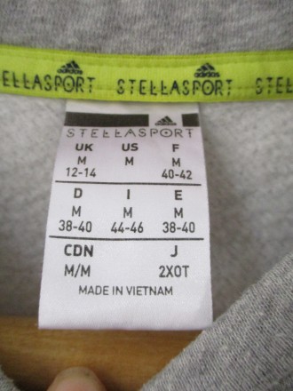 свитшот худи Adidas колекция Стелла спорт, размер М (женский 12-14) оригинал, пл. . фото 6