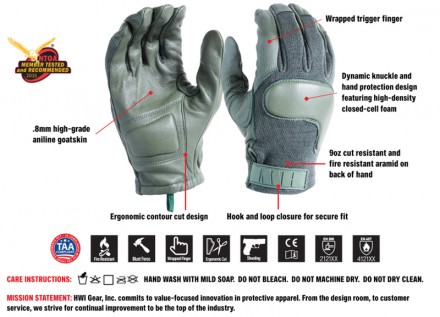 Бойові рукавички HWI забезпечують чудову гнучкість, тактильність та захист. Конс. . фото 6