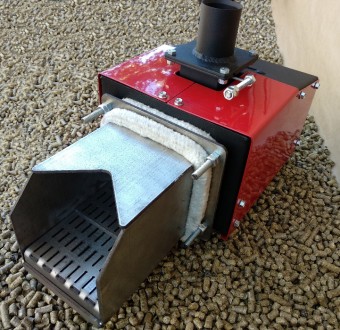 Автоматическая пеллетная горелка - факельная горелка с подвижной колосниковой ре. . фото 7