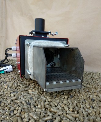 Автоматическая пеллетная горелка - факельная горелка с подвижной колосниковой ре. . фото 8