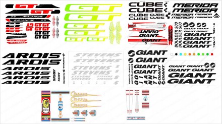 Наклейки стикеры декали на велосипедные амортизаторы вилки обода рамы. Киев. фото 1