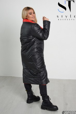 Стильное двухстороннее пальто идеально для зимних прогулок. Прямой силуэт, высок. . фото 8